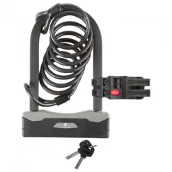 M-Wave - Bügelschloss Mit Spiralgabel B & S - Bike Lock